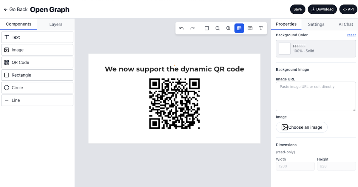QR Code Component for Dynamic QR Codes