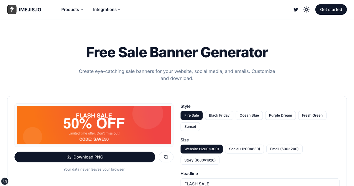 Free Sale Banner Generator